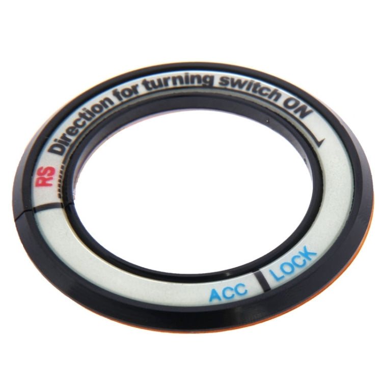 Fluorescent Aluminum Alloy Ignition Key Ring, Inside Diameter: 3.4cm(Black) by buy2fix