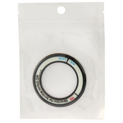 Fluorescent Aluminum Alloy Ignition Key Ring, Inside Diameter: 3.4cm(Black) by buy2fix