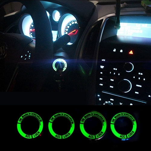 Fluorescent Aluminum Alloy Ignition Key Ring, Inside Diameter: 3.4cm(Blue) by buy2fix