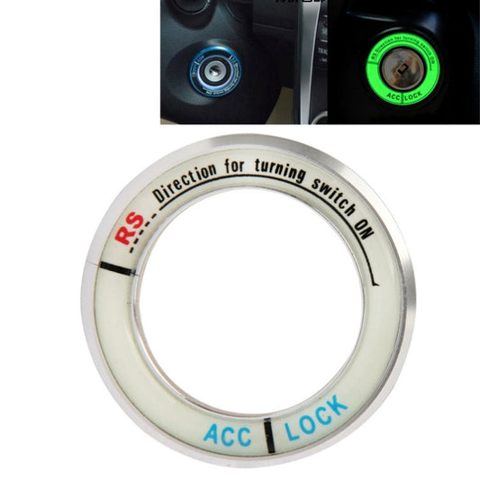 Fluorescent Aluminum Alloy Ignition Key Ring, Inside Diameter: 3.4cm(Silver) by buy2fix