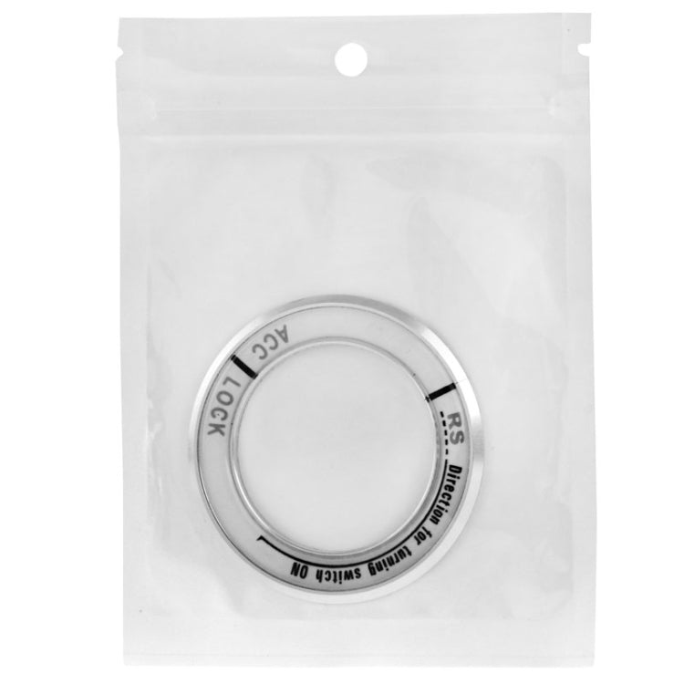 Fluorescent Aluminum Alloy Ignition Key Ring, Inside Diameter: 3.4cm(Silver) by buy2fix