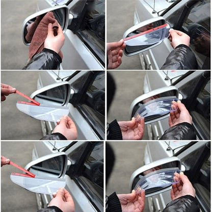 2 PCS Flexible Shielding Rain Board Sun Visor Shade Rearview Mirror for Car Rearview Mirrors by buy2fix