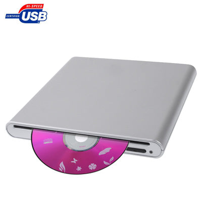 USB 2.0 Schlankes externes DVD-RW-Slot-in-Laufwerk aus Aluminiumlegierung, Plug-and-Play