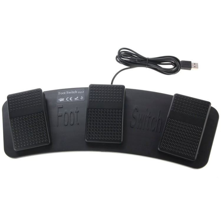 PC USB Triple Action Foot Switch(Black) - Other by buy2fix | Online Shopping UK | buy2fix