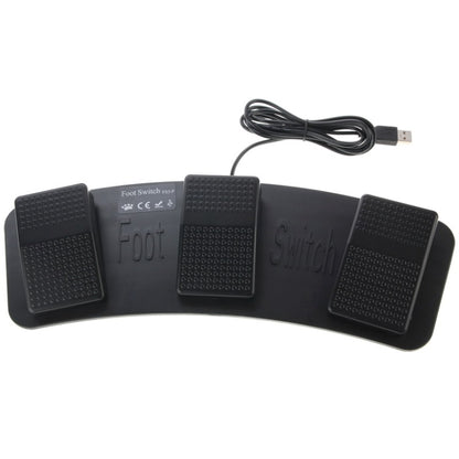 PC USB Triple Action Foot Switch(Black) - Other by buy2fix | Online Shopping UK | buy2fix