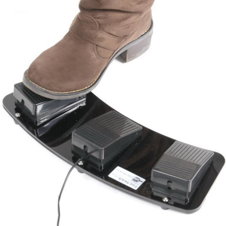 PC USB Triple Action Foot Switch(Black) - Other by buy2fix | Online Shopping UK | buy2fix