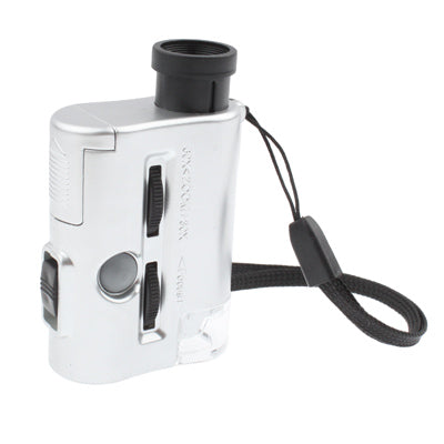 Pocket 30X-60X Microscope with 2-LED Lights / Money Detector Light - Digital Microscope by buy2fix | Online Shopping UK | buy2fix