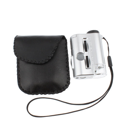 Pocket 30X-60X Microscope with 2-LED Lights / Money Detector Light - Digital Microscope by buy2fix | Online Shopping UK | buy2fix