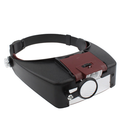 Headband Style 1.5X / 3X / 8.5X / 10X Magnifier with 2 LED Lights(Brown) by buy2fix