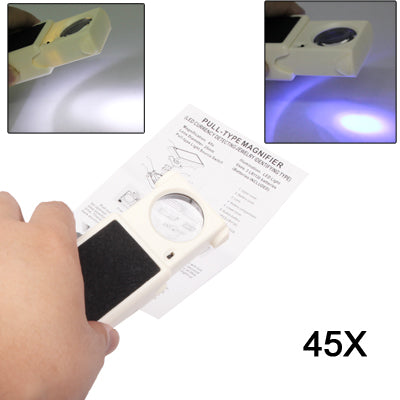 Pull-Type 45X Jewelry Magnifier(White) - Detection Jewelry by buy2fix | Online Shopping UK | buy2fix