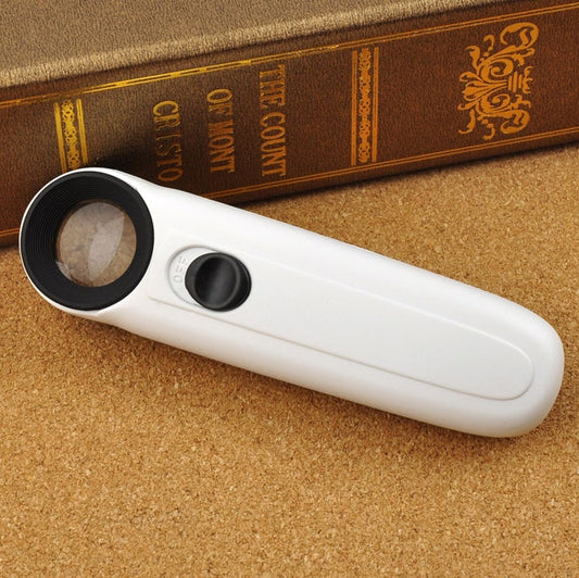 40X Handheld Exclamation Mark Style Magnifier with 2-LED Light - Hand Held Style by buy2fix | Online Shopping UK | buy2fix
