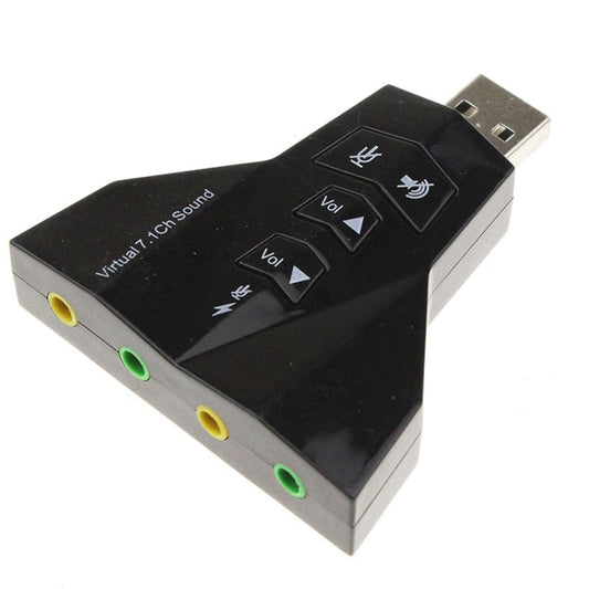 2.1 Channel USB Sound Adapter (Double USB Microphone,Double USB Headset)(Black) - USB Sound by buy2fix | Online Shopping UK | buy2fix