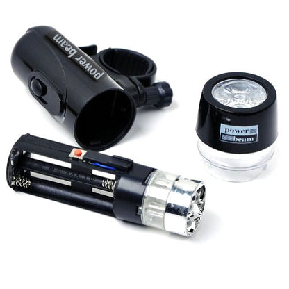 5 LED Water Resistant Bike Bicycle Head Light+ Rear Safety Flashlight by buy2fix