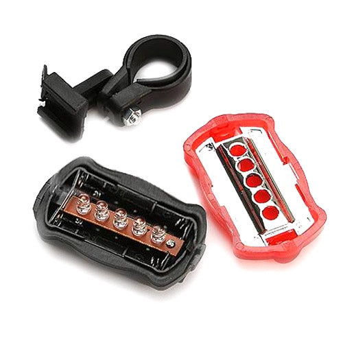 5 LED Water Resistant Bike Bicycle Head Light+ Rear Safety Flashlight by buy2fix