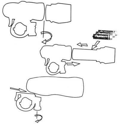 5 LED Water Resistant Bike Bicycle Head Light+ Rear Safety Flashlight by buy2fix