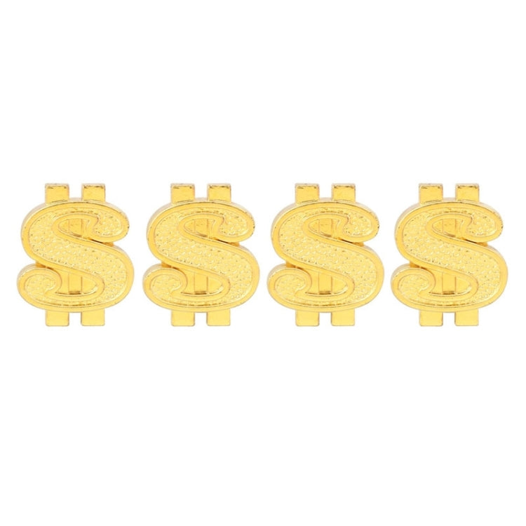 Universal 8mm Dollar Style Plastic Car Tire Valve Caps, Pack of 4(Gold) by buy2fix
