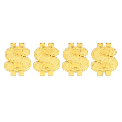 Universal 8mm Dollar Style Plastic Car Tire Valve Caps, Pack of 4(Gold) by buy2fix