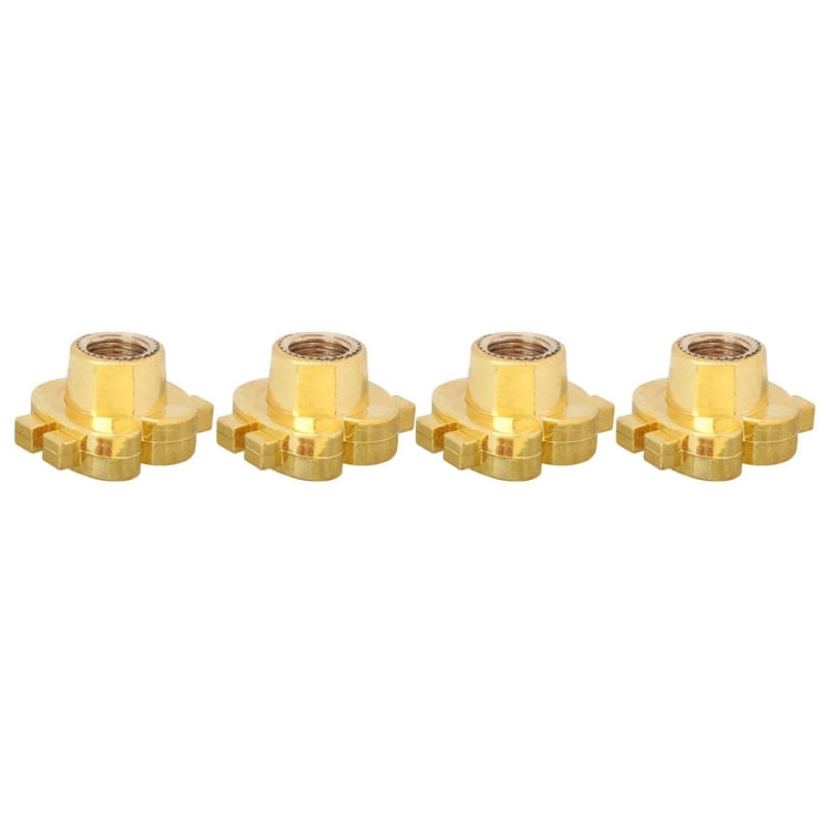 Universal 8mm Dollar Style Plastic Car Tire Valve Caps, Pack of 4(Gold) by buy2fix