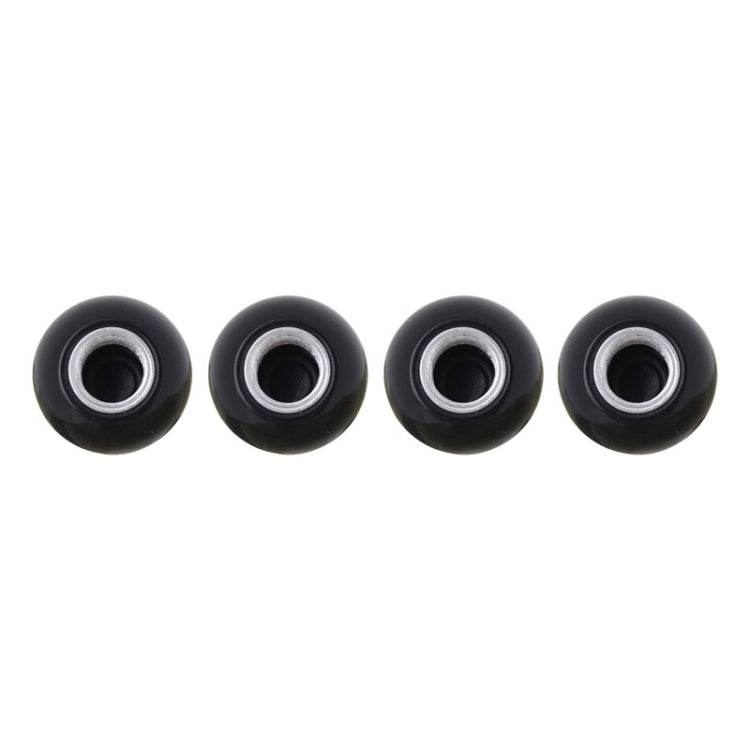 Universal 8mm American Billiards No.8 Ball Style Plastic Car Tire Valve Caps, Pack of 4(Black) by buy2fix