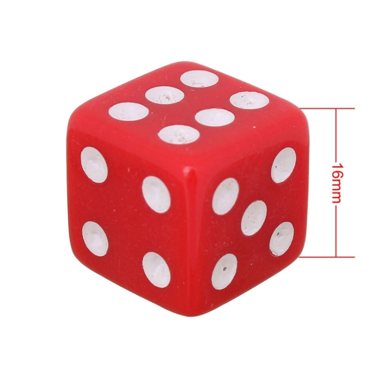 Universal 8mm Dice Style Plastic Car Tire Valve Caps, Pack of 4(Red) by buy2fix