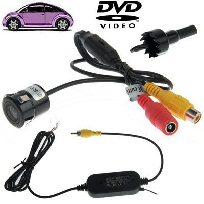 Waterproof Wireless Transmitting Receiving Punch DVD Rear View Camera , With Scaleplate , Support Installed in Car DVD Navigator or Car Monitor , Wide Viewing Angle: 170 degree (WX004)(Black) - Rear View Cameras by buy2fix | Online Shopping UK | buy2fix