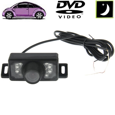 7 LED IR Infrared Waterproof Night Vision Wireless Short Lens DVD Rear View With Scaleplate , Support Installed in Car DVD Navigator , Wide Viewing Angle: 140 degree (WX002)(Black) - Rear View Cameras by buy2fix | Online Shopping UK | buy2fix