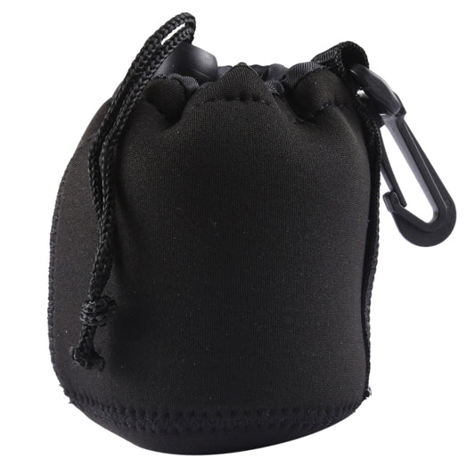 Neoprene SLR Camera Lens Carrying Bag Pouch Bag with Carabiner, Size: 8x10cm(Black) by buy2fix