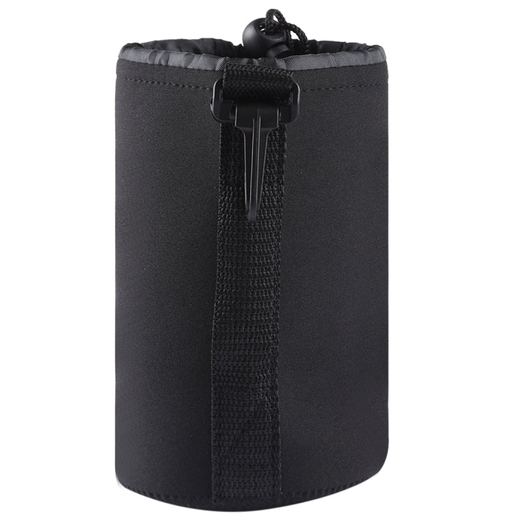 Neoprene SLR Camera Lens Carrying Bag Pouch Bag with Carabiner, Size: 10x18cm(Black) by buy2fix