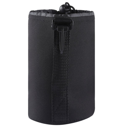 Neoprene SLR Camera Lens Carrying Bag Pouch Bag with Carabiner, Size: 10x18cm(Black) by buy2fix