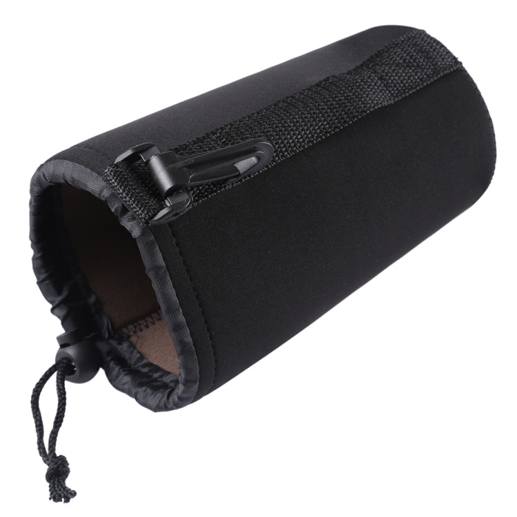 Neoprene SLR Camera Lens Carrying Bag Pouch Bag with Carabiner, Size: 10x18cm(Black) by buy2fix