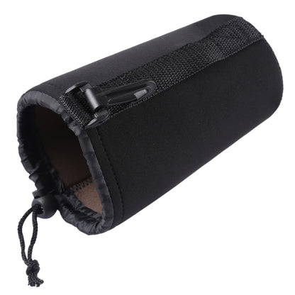 Neoprene SLR Camera Lens Carrying Bag Pouch Bag with Carabiner, Size: 10x18cm(Black) by buy2fix