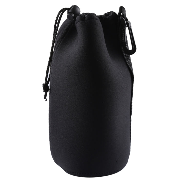 Neoprene SLR Camera Lens Carrying Bag Pouch Bag with Carabiner, Size: 10x22cm(Black) by buy2fix