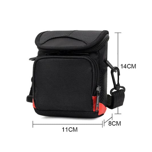 Universal Mini Digital Cloth Camera Bag with Strap, Size: 115 x 105 x 155mm(Black) by buy2fix