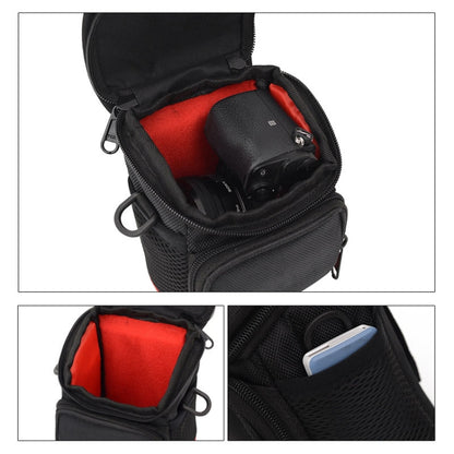 Universal Mini Digital Cloth Camera Bag with Strap, Size: 115 x 105 x 155mm(Black) by buy2fix