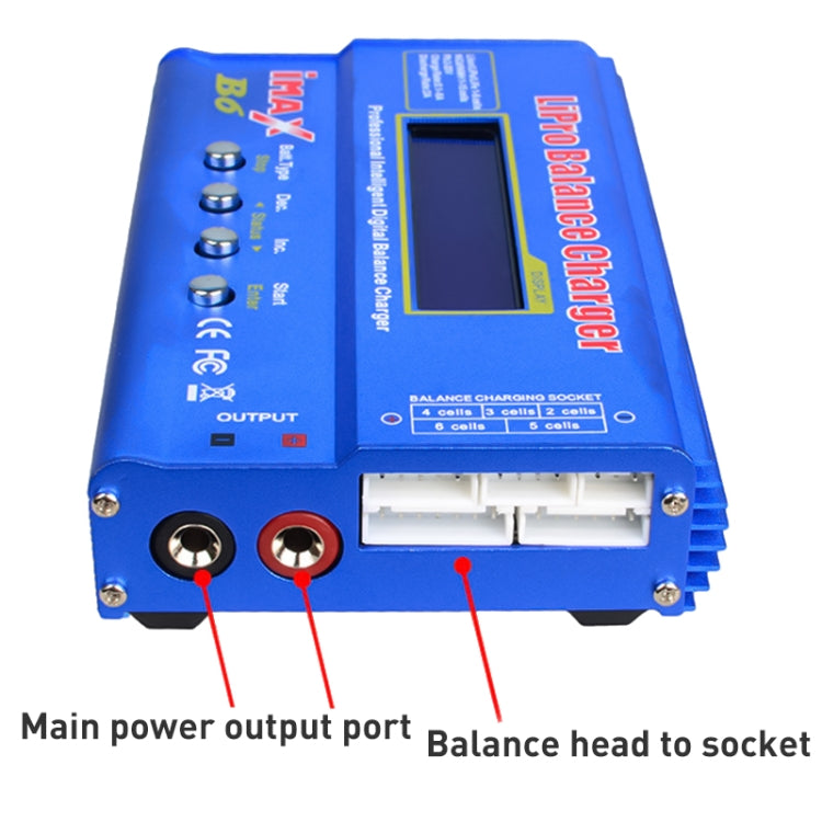 iMax B6 Digital LCD RC Lipo NiMh Battery Balance Charger(Blue) - Charger by buy2fix | Online Shopping UK | buy2fix