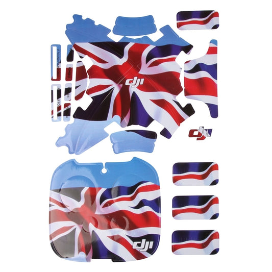 4D Imitation Carbon Fiber PVC Water Resistance Sticker Kit for DJI Phantom 3 Quadcopter & Remote Controller & Battery(UK Flag Pattern) -  by buy2fix | Online Shopping UK | buy2fix