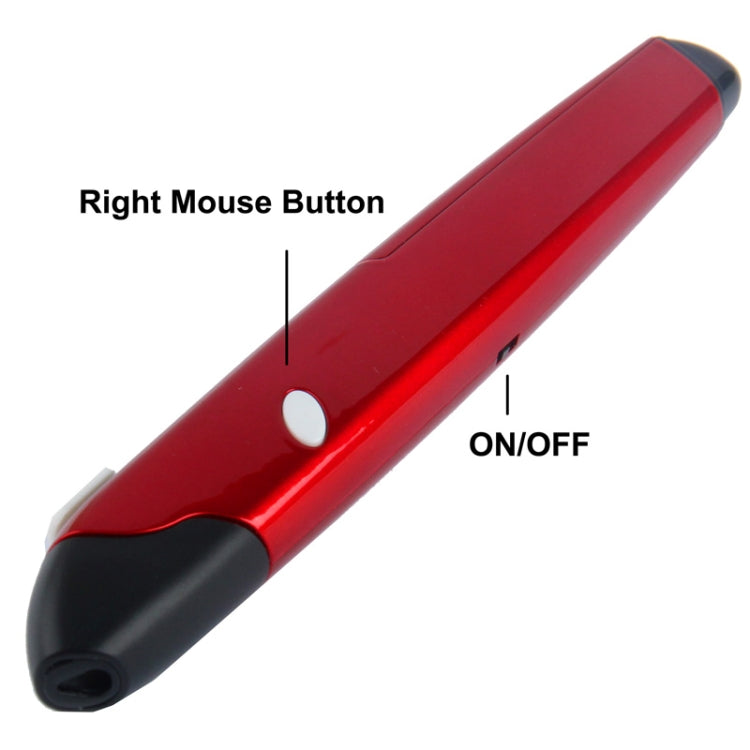 2.4GHz Wireless Pen Mouse with USB Mini Receiver, Transmission Distance: 10m (EL-P01)(Red) by buy2fix
