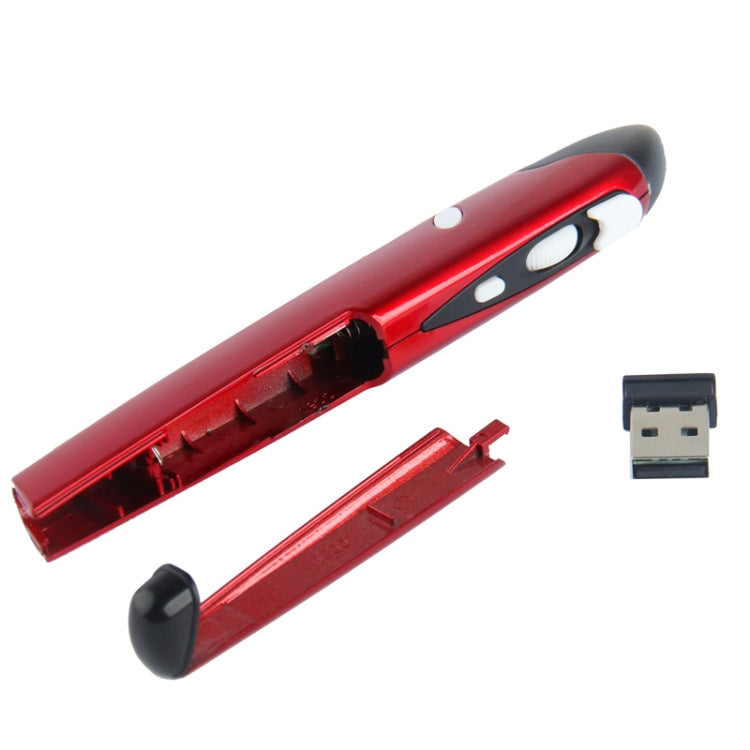 2.4GHz Wireless Pen Mouse with USB Mini Receiver, Transmission Distance: 10m (EL-P01)(Red) by buy2fix