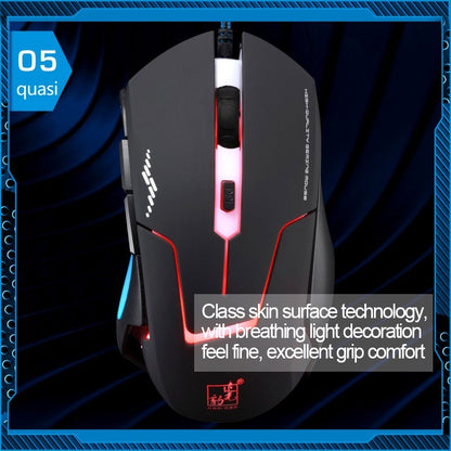 T7 Wired 3 Color Changeable 1200 DPI 1600DPI 2400DPI Gaming USB Optical Mouse by buy2fix