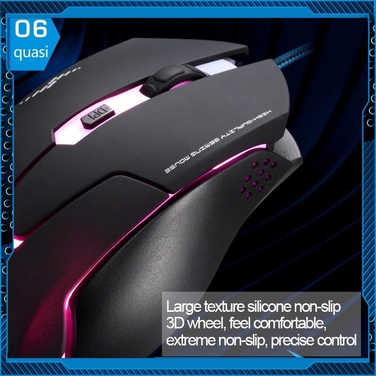 T7 Wired 3 Color Changeable 1200 DPI 1600DPI 2400DPI Gaming USB Optical Mouse by buy2fix
