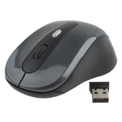 2.4GHz Wireless Optical Mouse with USB Receiver, Plug and Play, Working Distance up to 10 Meters (Grey) by buy2fix