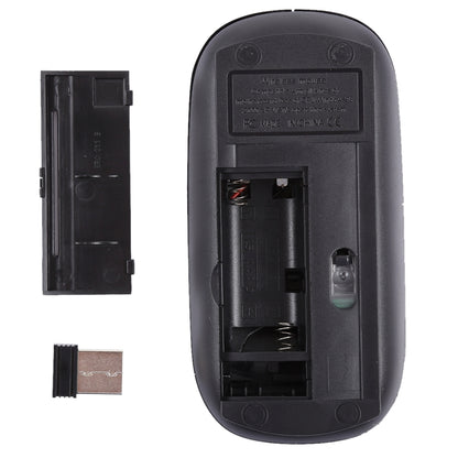 2.4GHz Wireless Ultra-thin Laser Optical Mouse with USB Mini Receiver, Plug and Play(Black) - Wireless Mice by buy2fix | Online Shopping UK | buy2fix