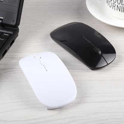 2.4GHz Wireless Ultra-thin Laser Optical Mouse with USB Mini Receiver, Plug and Play(Black) - Wireless Mice by buy2fix | Online Shopping UK | buy2fix