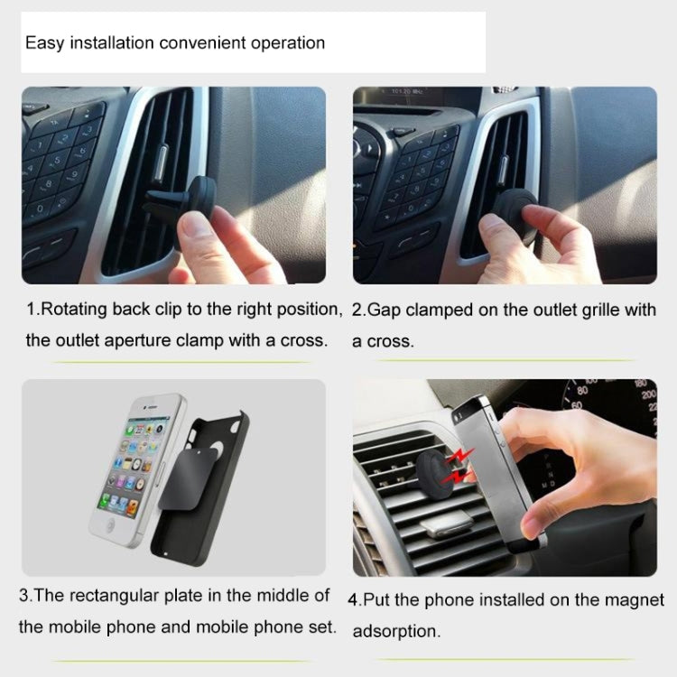 Universal Magnet Mini Car Mount Holder, For iPhone, Galaxy, Huawei, Xiaomi, Lenovo, Sony, LG, HTC and Other Smartphones by buy2fix