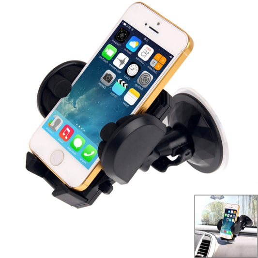 Universal 360 Degree Rotation Suction Cup Car Holder / Desktop Stand, For iPhone, Galaxy, Sony, Lenovo, HTC, Huawei, and other Smartphones of Width: 3.5cm - 10cm(Black) by buy2fix