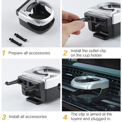 Outlet Car Drink Holder(Silver) by buy2fix