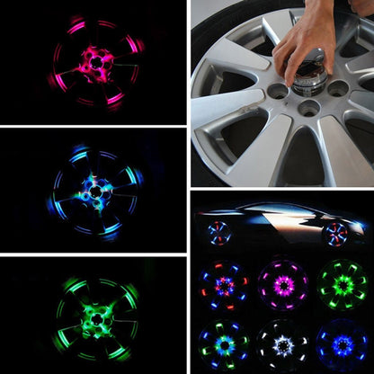 Solar Car LED Colorful Flash Wheel Waterproof lights - Decorative Lights by buy2fix | Online Shopping UK | buy2fix