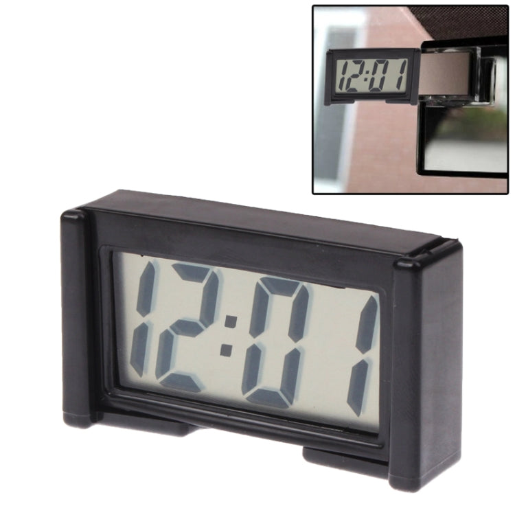 LCD Digital Electronic Car Clock Car Interior Accessory Date Calendar Time Display(Black) - Clocks & Car Meters by buy2fix | Online Shopping UK | buy2fix
