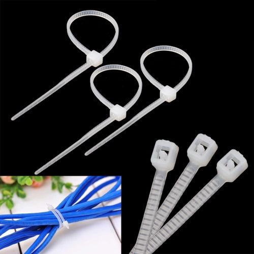 10cm Self-Locking Nylon Cable Wire Zip Ties (1000pcs in one packing, the price is for 1000pcs)(White) - Booster Cable & Clip by buy2fix | Online Shopping UK | buy2fix