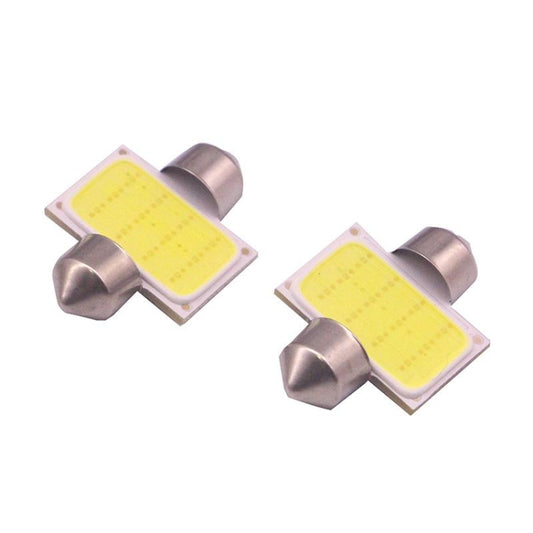 2 PCS 31mm 1.5W 80LM White Light 1 COB LED License Plate Reading Lights Car Light Bulb - Dome Lights by buy2fix | Online Shopping UK | buy2fix